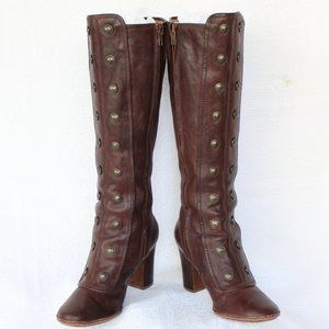 Frye Adrienne granny Leather button Victorian Boot